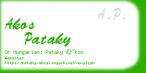 akos pataky business card